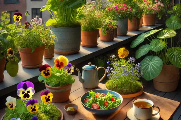 Plantio de Flores Comestíveis em Sacadas com Pouca Luz Direta