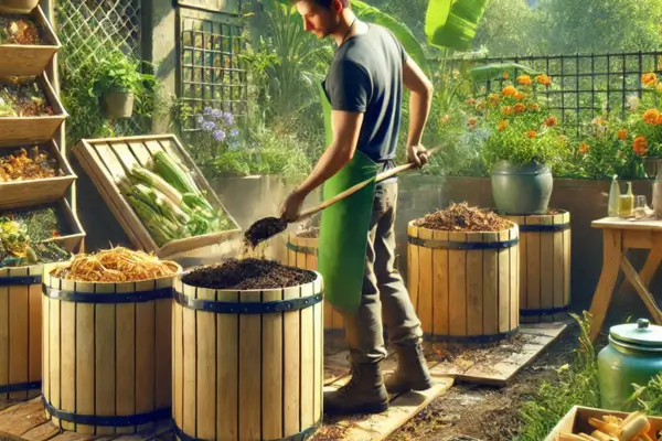 Como usar Cestos de Compostagem para Criar Fertilizante Orgânico em Jardins Urbanos
