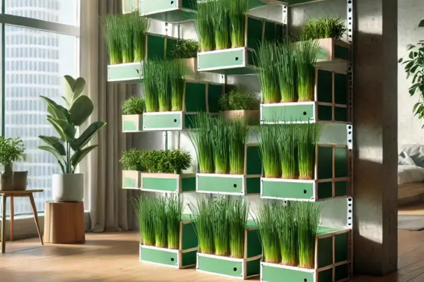 Montando uma Estrutura Verde Modular para Plantar Cebolinhas em Apartamentos