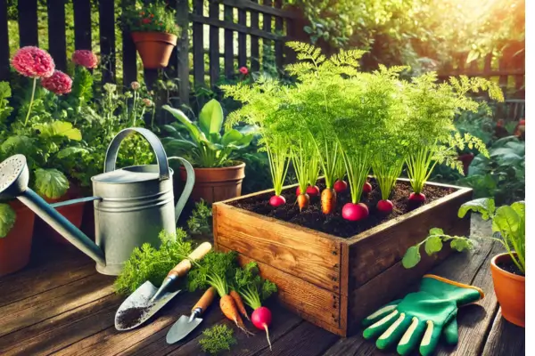 6 Passos para Produzir Cenouras e Rabanetes em Caixas de Madeira no Seu Quintal