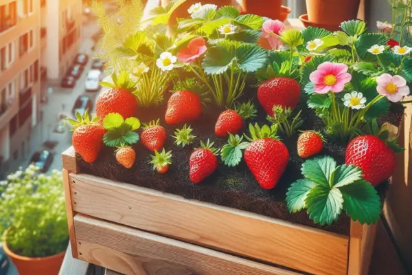 Produzindo Morangos em Recipientes Reaproveitados para Varandas Pequenas